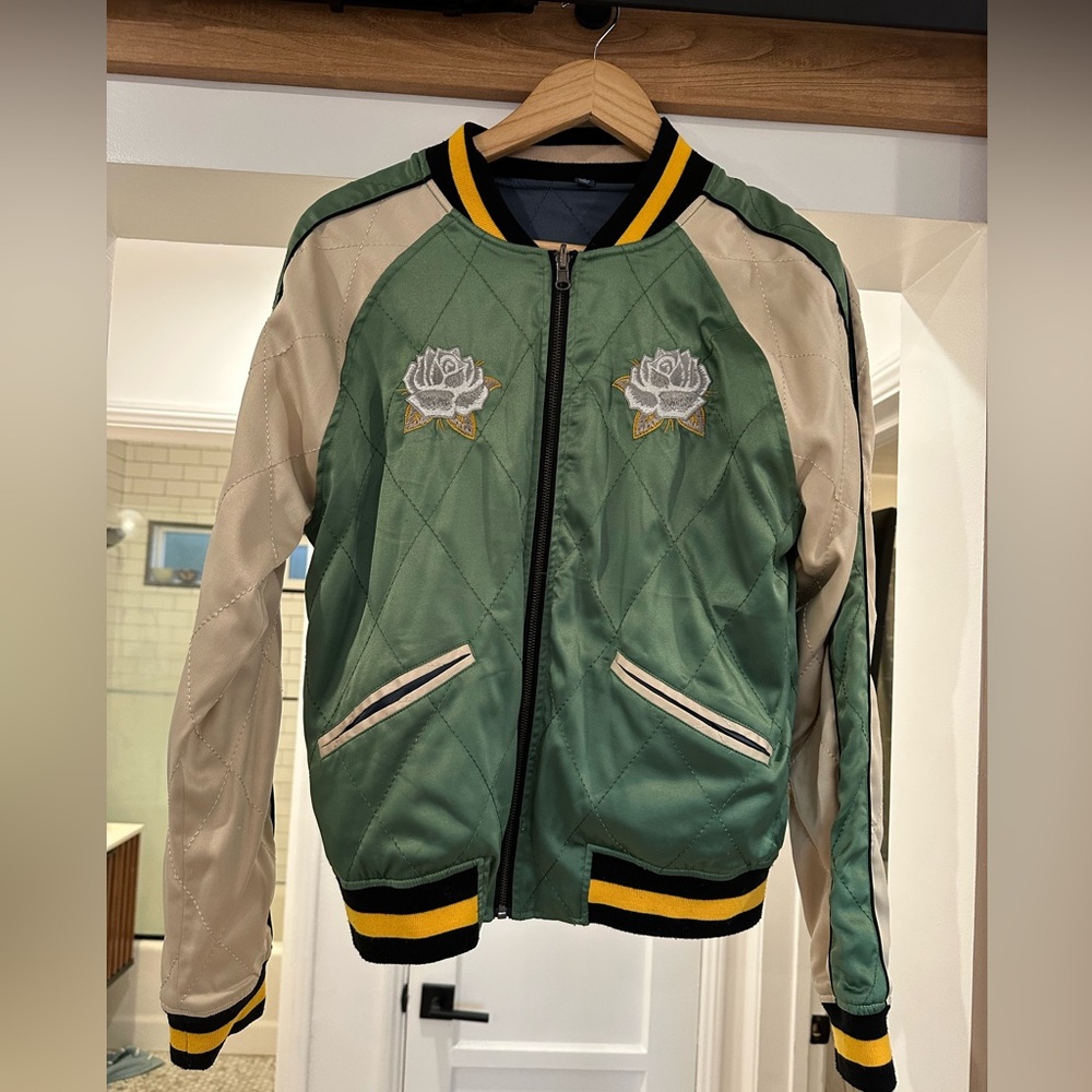 Straight to Hell Two Sided Bomber Varsity Jacket